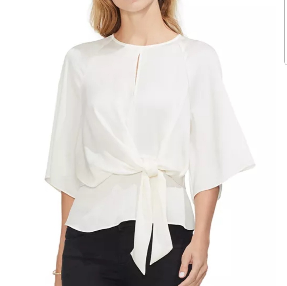 Vince camuto tie front blouse